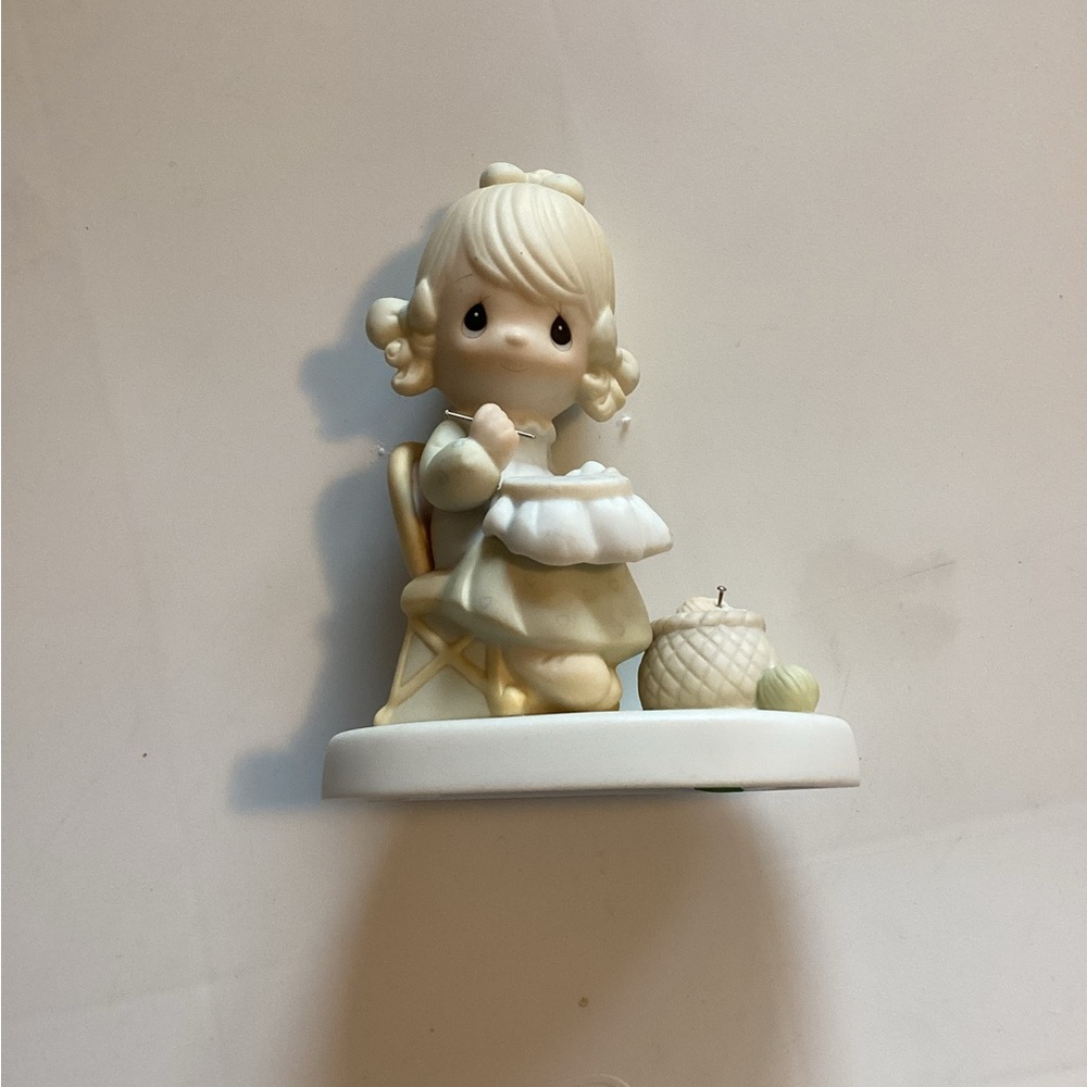 Precious Moments Mother Sew Dear Charming Cream Figurine
